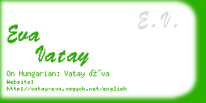eva vatay business card